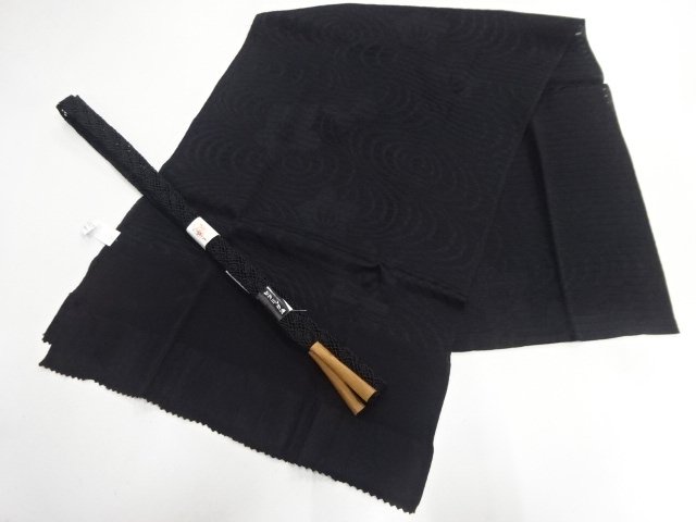 未使用品　正絹　喪服用　夏用帯揚げ・帯締めセット